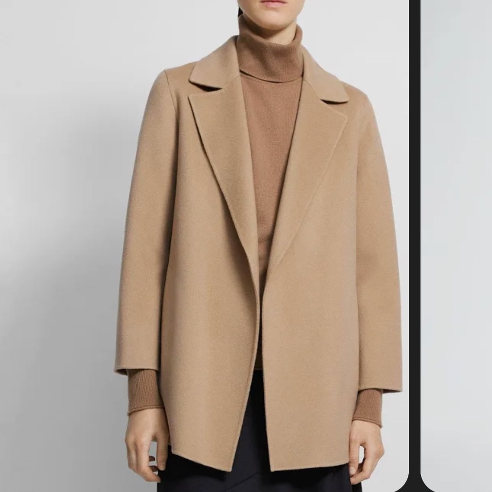 Theory Women's Camel Clairene Wool and Cashmere Coat